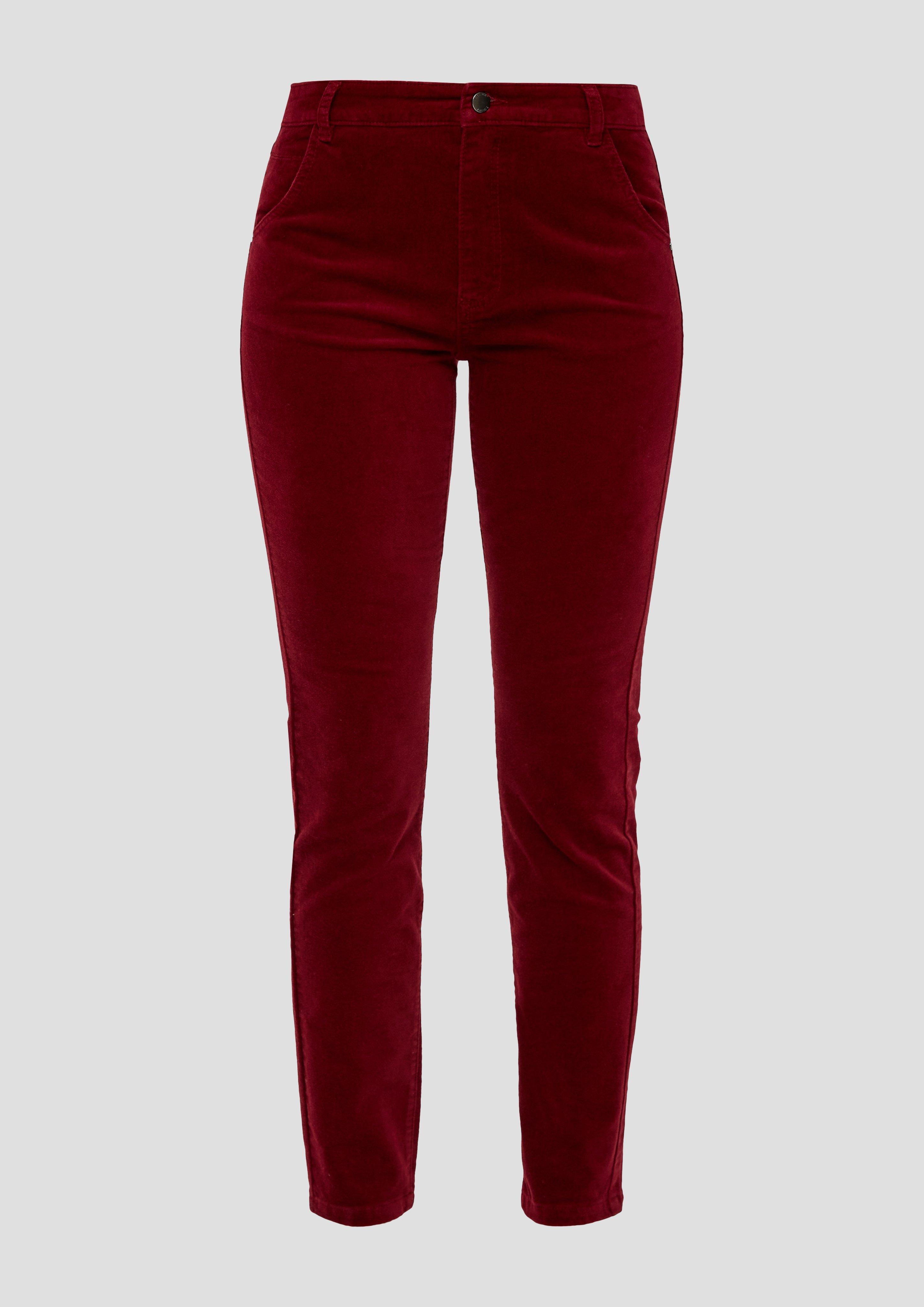 Slim: 5-Pocket-Hose aus Samt  2138773-3871