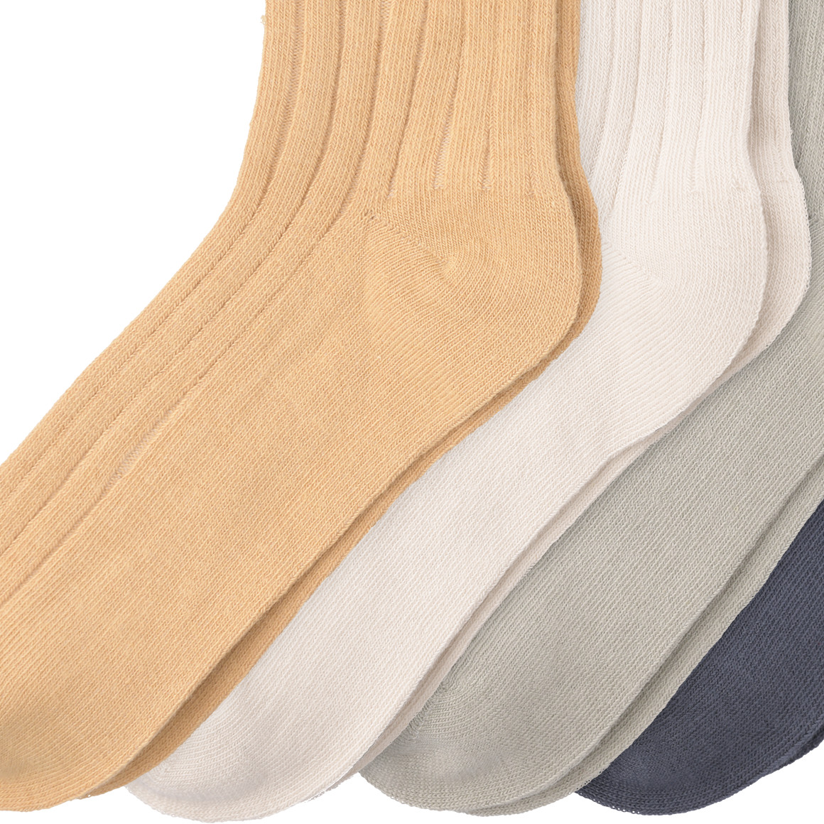 4 Paar Kinder Socken mit Rippstruktur