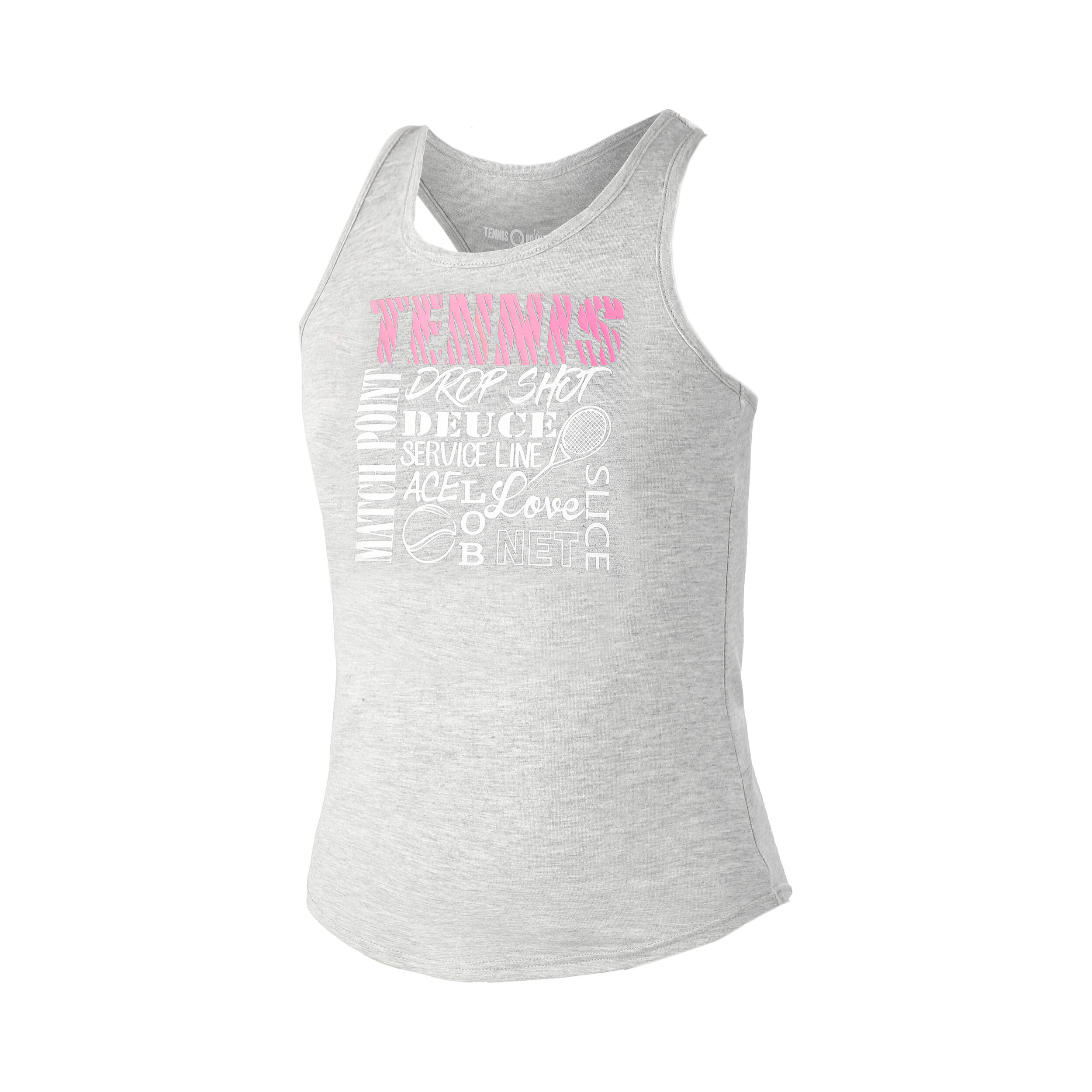 Tennis World Tank-Top Mädchen - Grau, Mehrfarbig