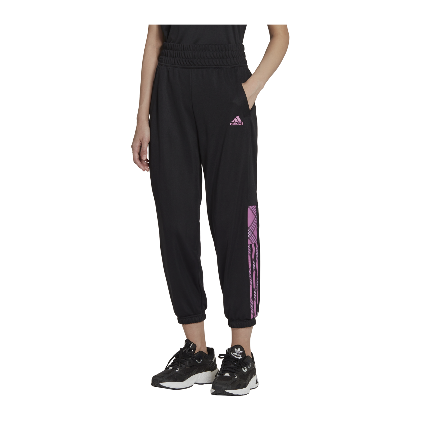 adidas Tiro 7/8 Trainigshose Damen Schwarz Lila