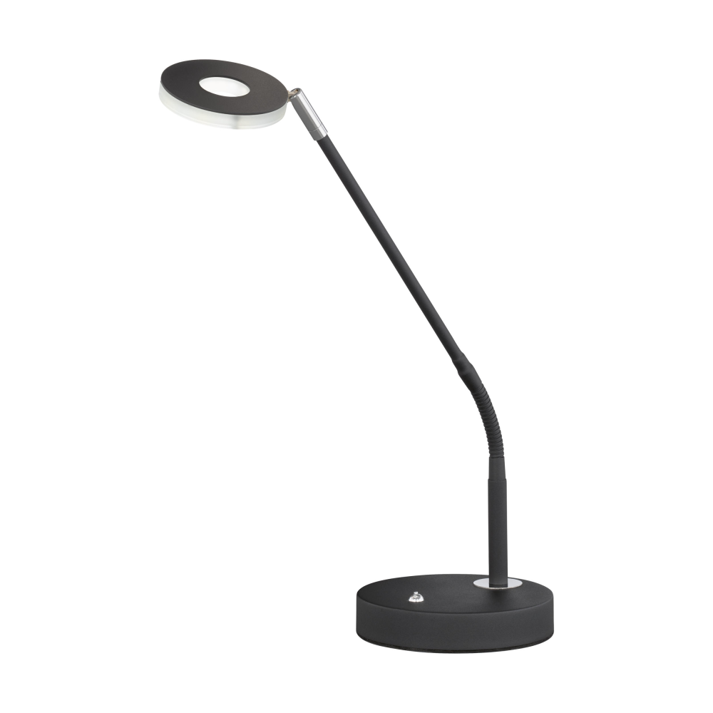 Tischleuchte Dent schwarz/chrom