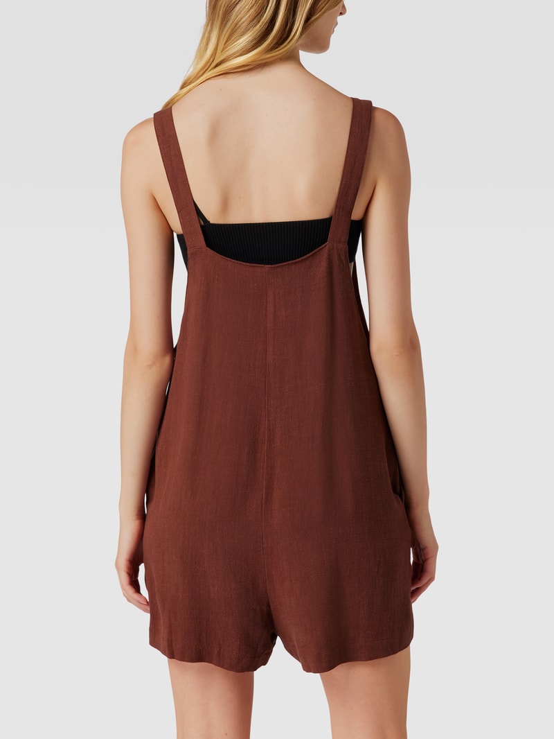 Playsuit mit Eingrifftaschen in schokobraun