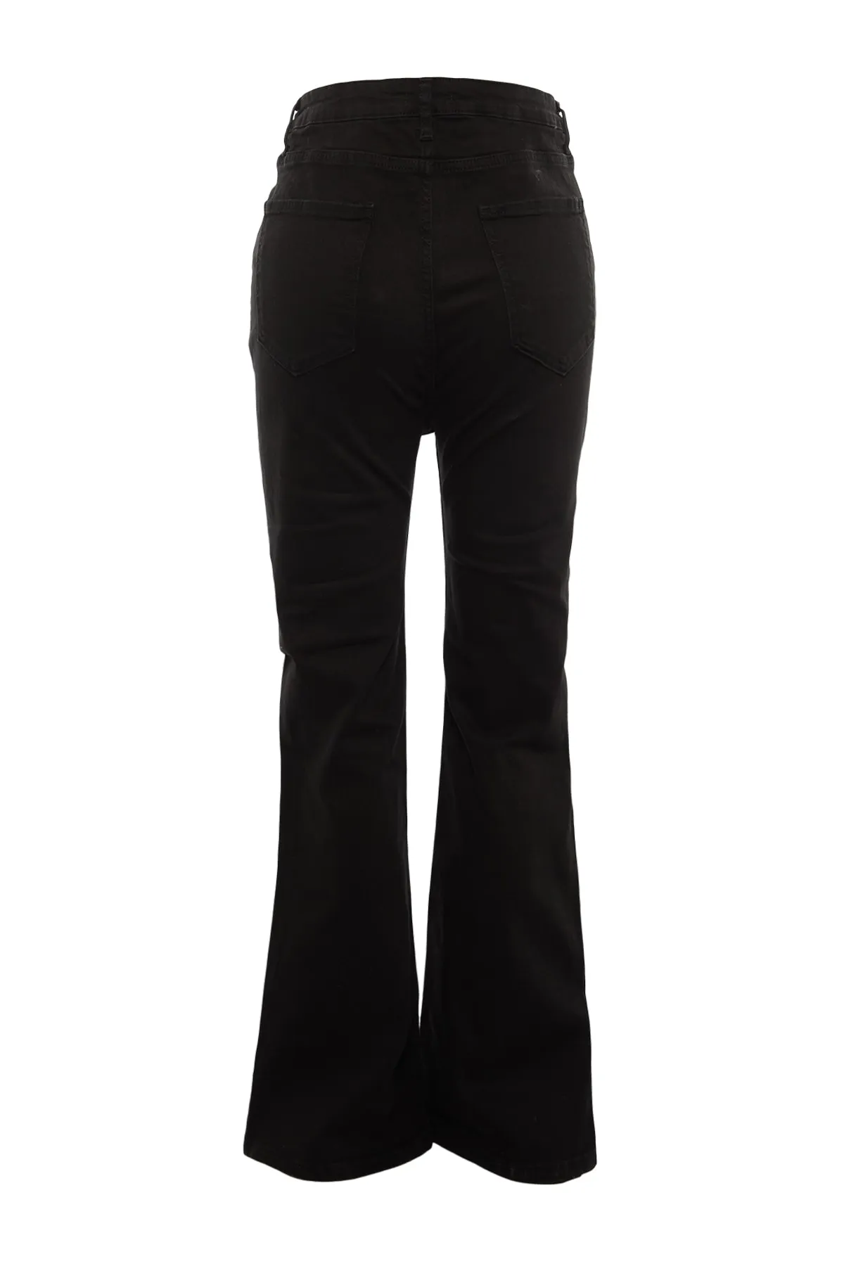 Trendyol Curve  Schwarze Schlagjeans mit hoher Taille TBBAW23JE00001