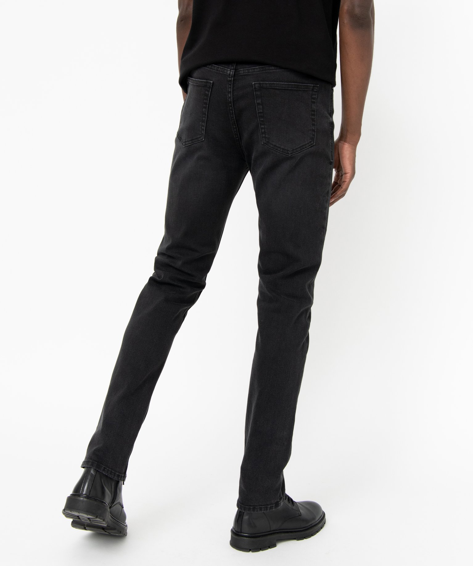 Jean homme écoresponsable coupe slim noir | GEMO