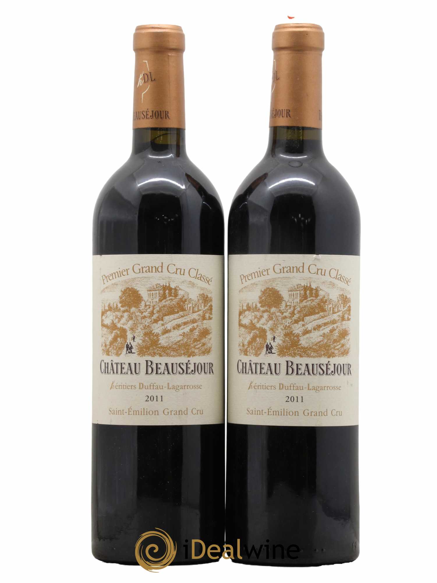 Château Beauséjour (Duffau-Lagarrosse) 1er Grand Cru Classé B  2011 - Lot de 2 Bouteilles