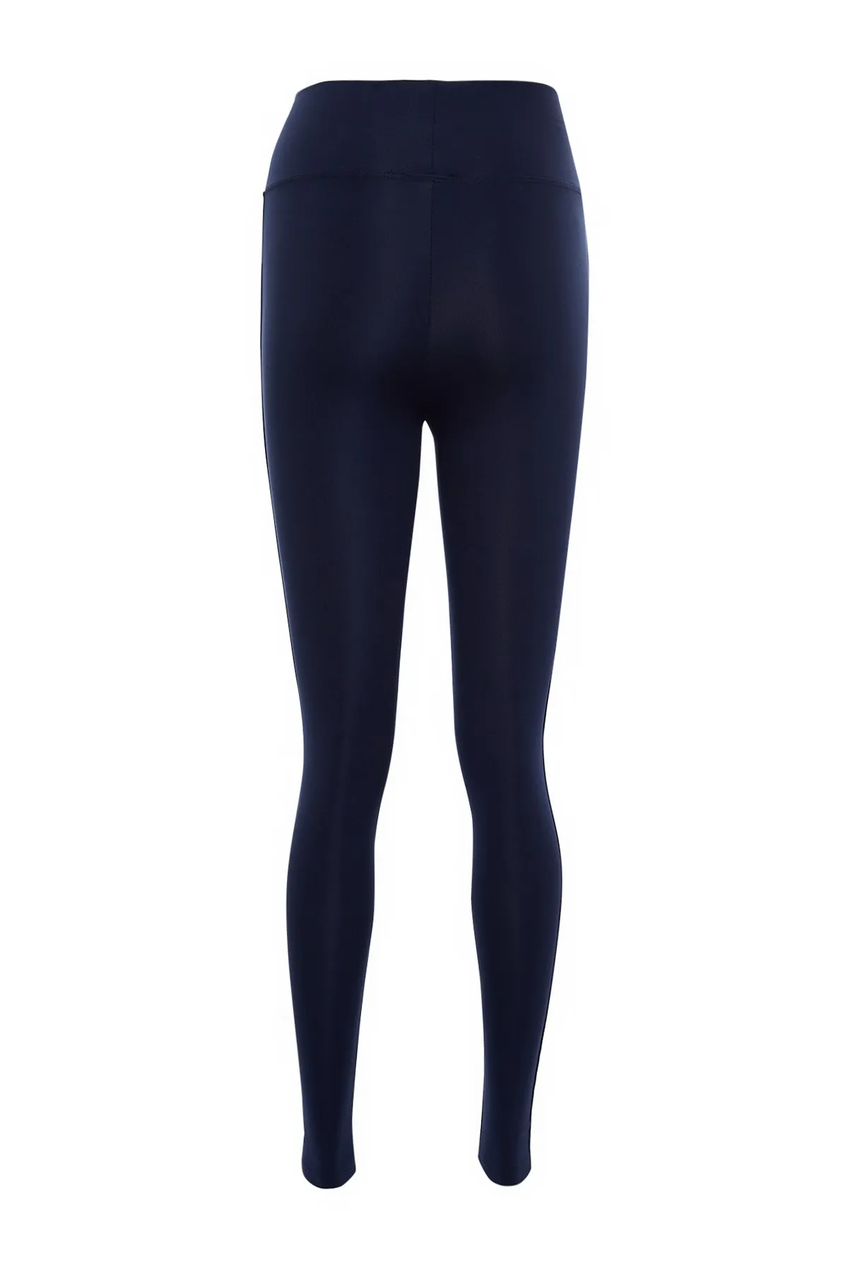 Trendyol Collection  Marineblaue gestrickte Sportstrumpfhose mit breiter Taille und extra Erholung in voller Länge TWOAW21TA0029