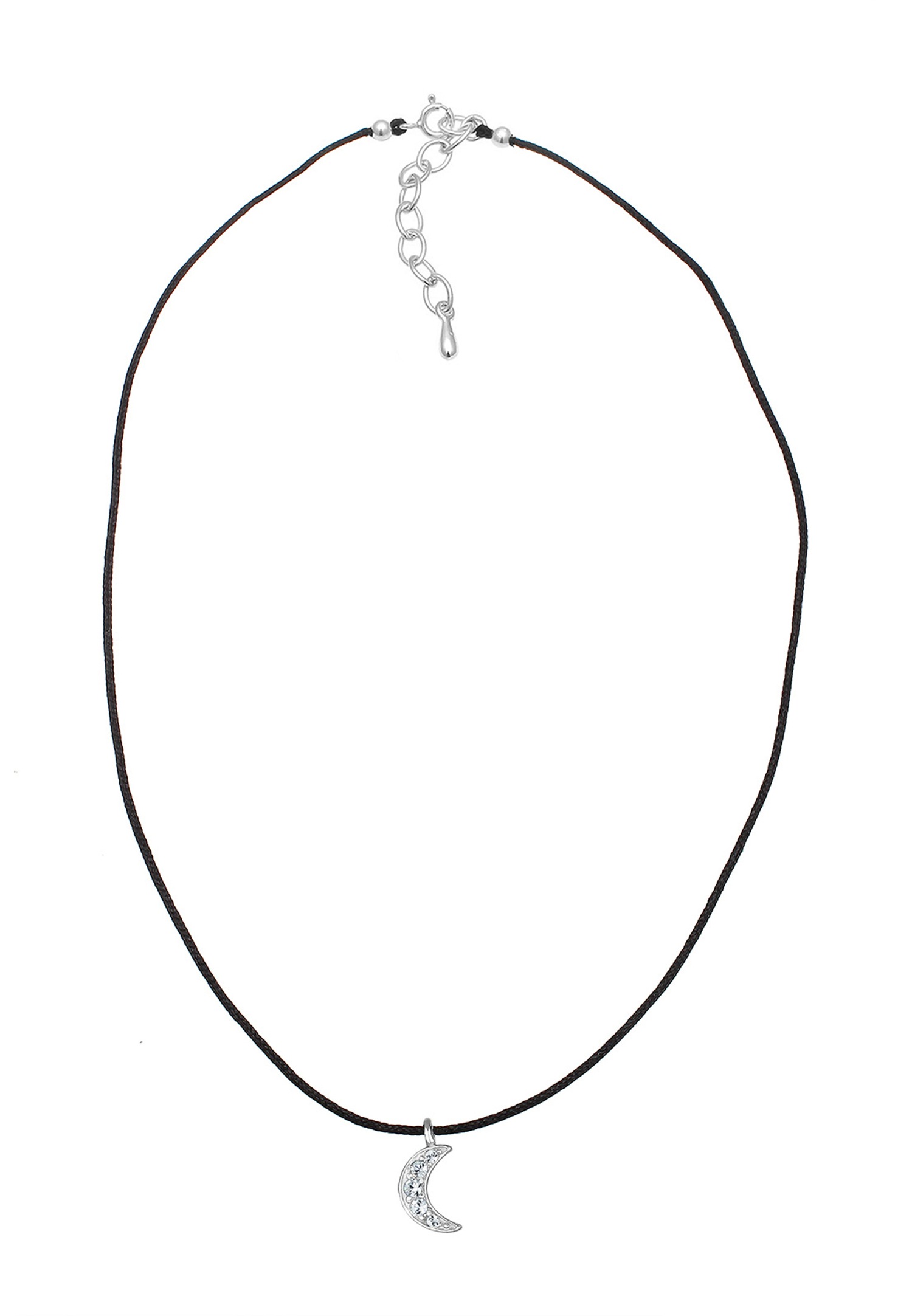 Collana girocollo a mezzaluna da donna Elli con cristalli in argento sterling 925