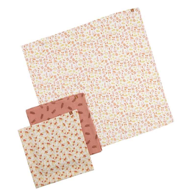 Lot de 3 langes coton bio Esmée