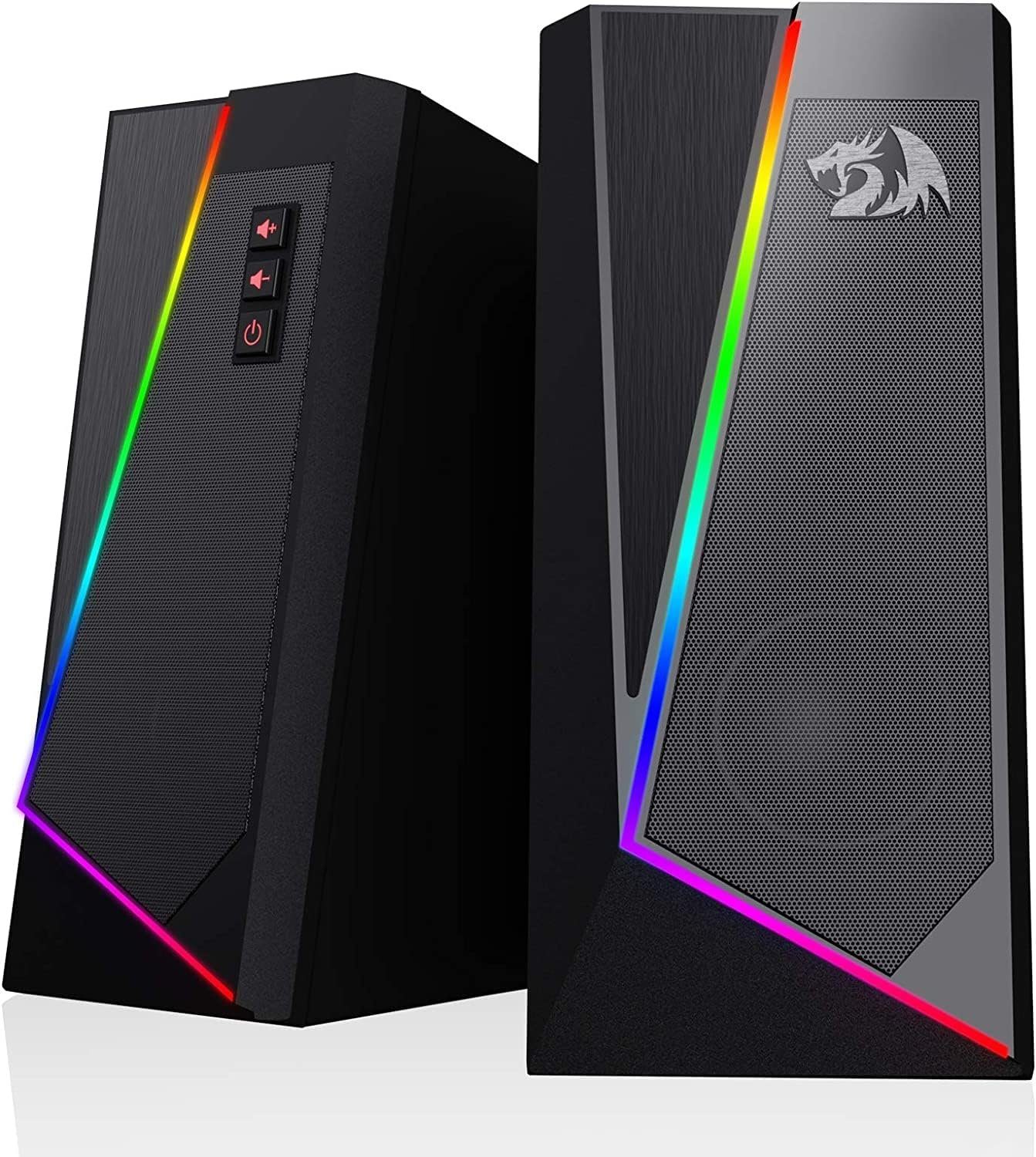 Redragon Redragon GS520 RGB Lautsprecher Mit 6 farbigen LED-Modi 2.0 Gaming-Lautsprecher (6 W, 6 Modi LED Beleuchtung)