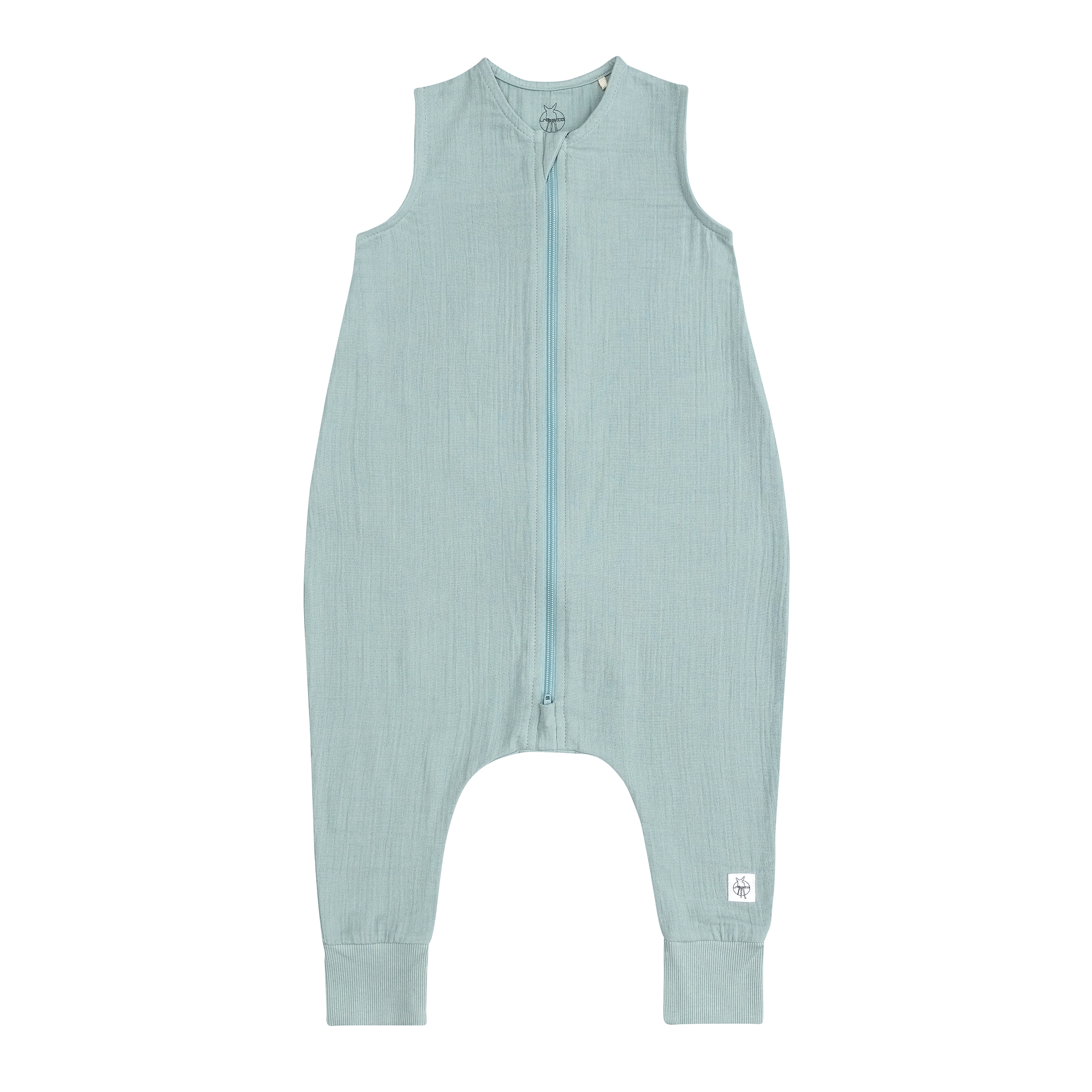 Musselin Kinder Schlafoverall 1 TOG - Bio Baumwolle, Silbergrau