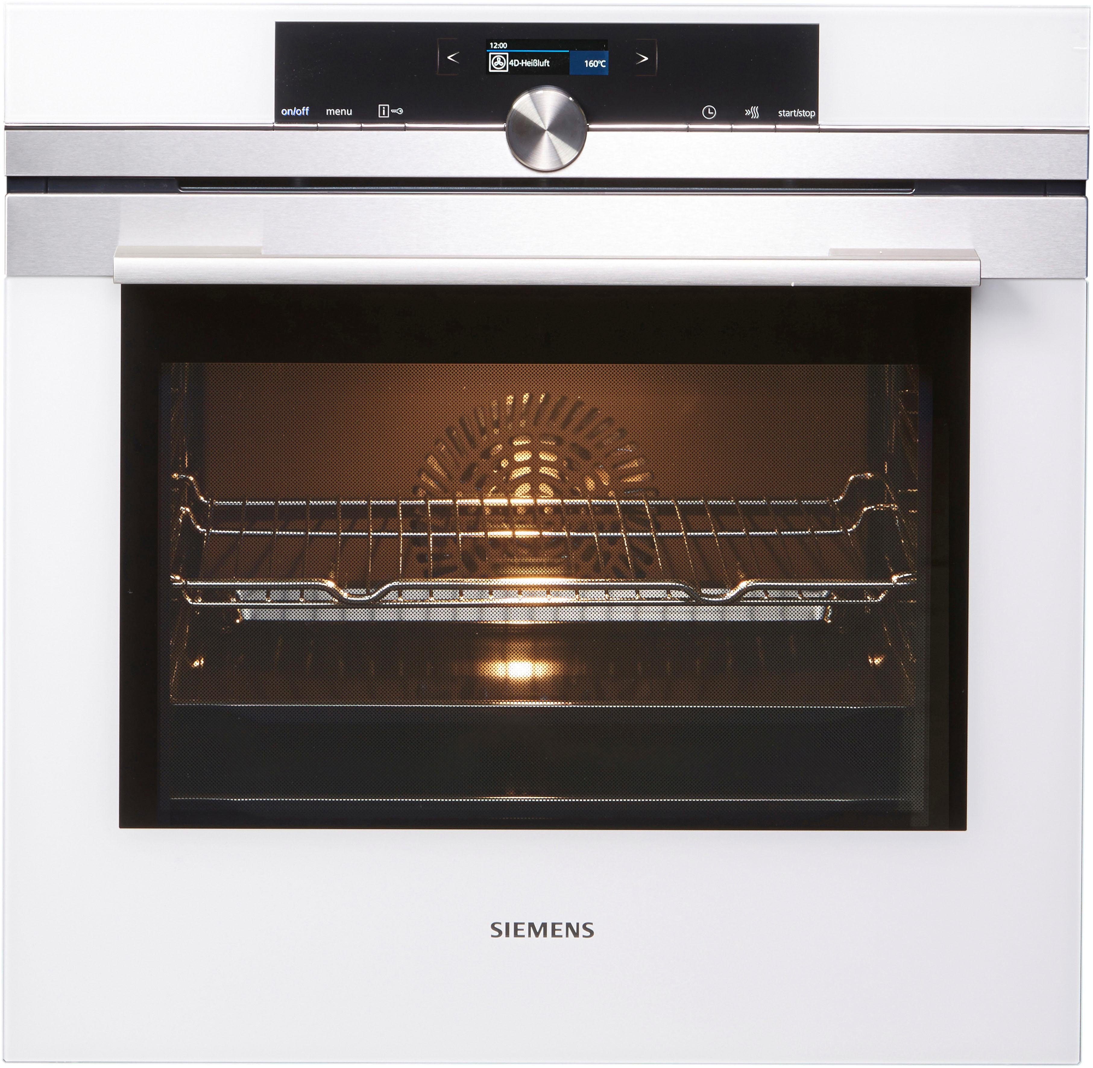 SIEMENS Einbaubackofen HB634GBW1, mit Teleskopauszug nachrüstbar, ecoClean, mit ecoClean