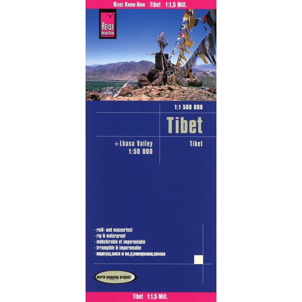 Reise Know-How Landkarte Tibet (1:1.500.000) und Lhasa-Valley (1:50.000) - Straßenkarte
