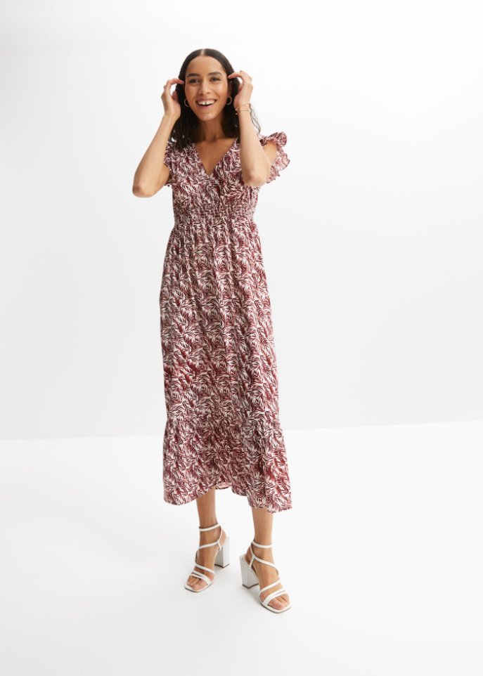Midikleid mit Flügelärmeln