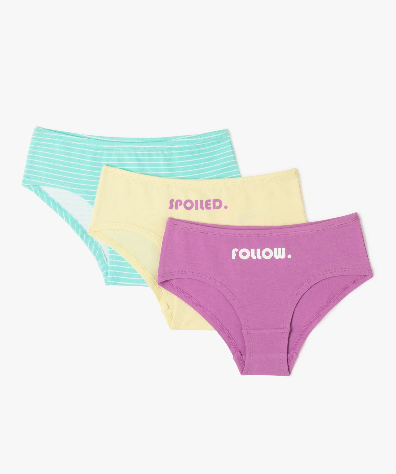 Shorty imprimés en coton stretch fille (lot de 3) multicolore | GEMO