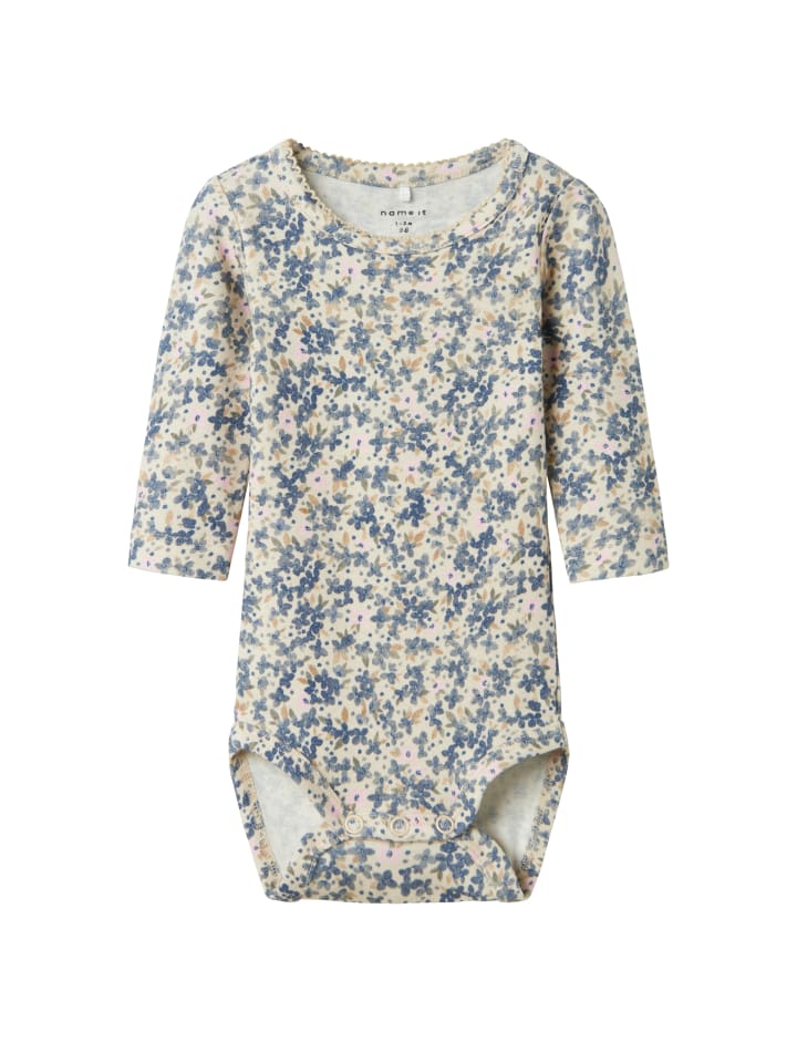 name it Body Langarm in Beige geblümt günstig kaufen