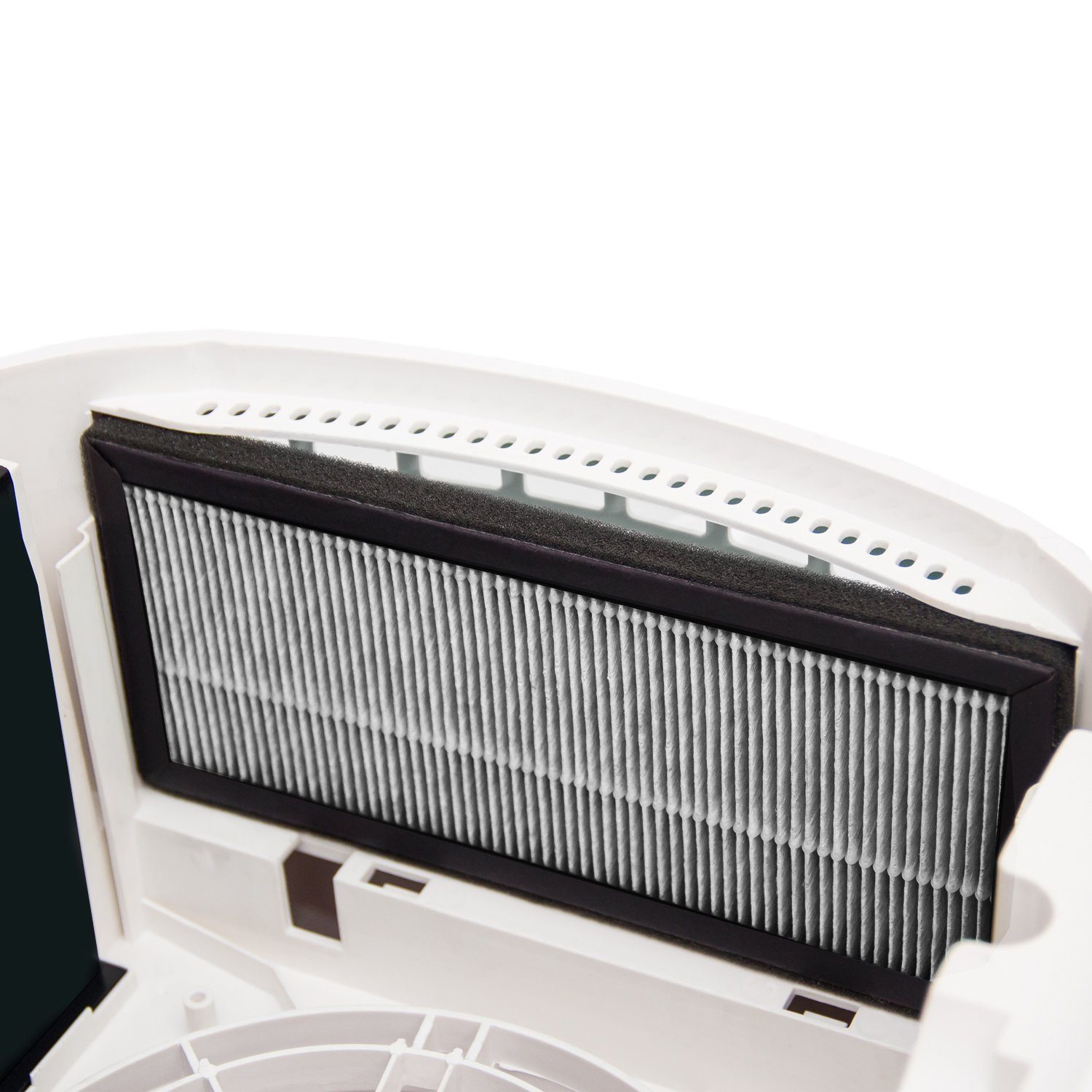 alfda Kombigerät Luftbefeuchter und -reiniger ALW350 mit HEPA-Filter & Aktivkohlevlies - max. 250 ml/h Befeuchtung, für 35 m² Räume, hygienischer Betrieb durch BSS-Stick mit Silberionen, Luftwäscher für Allergiker