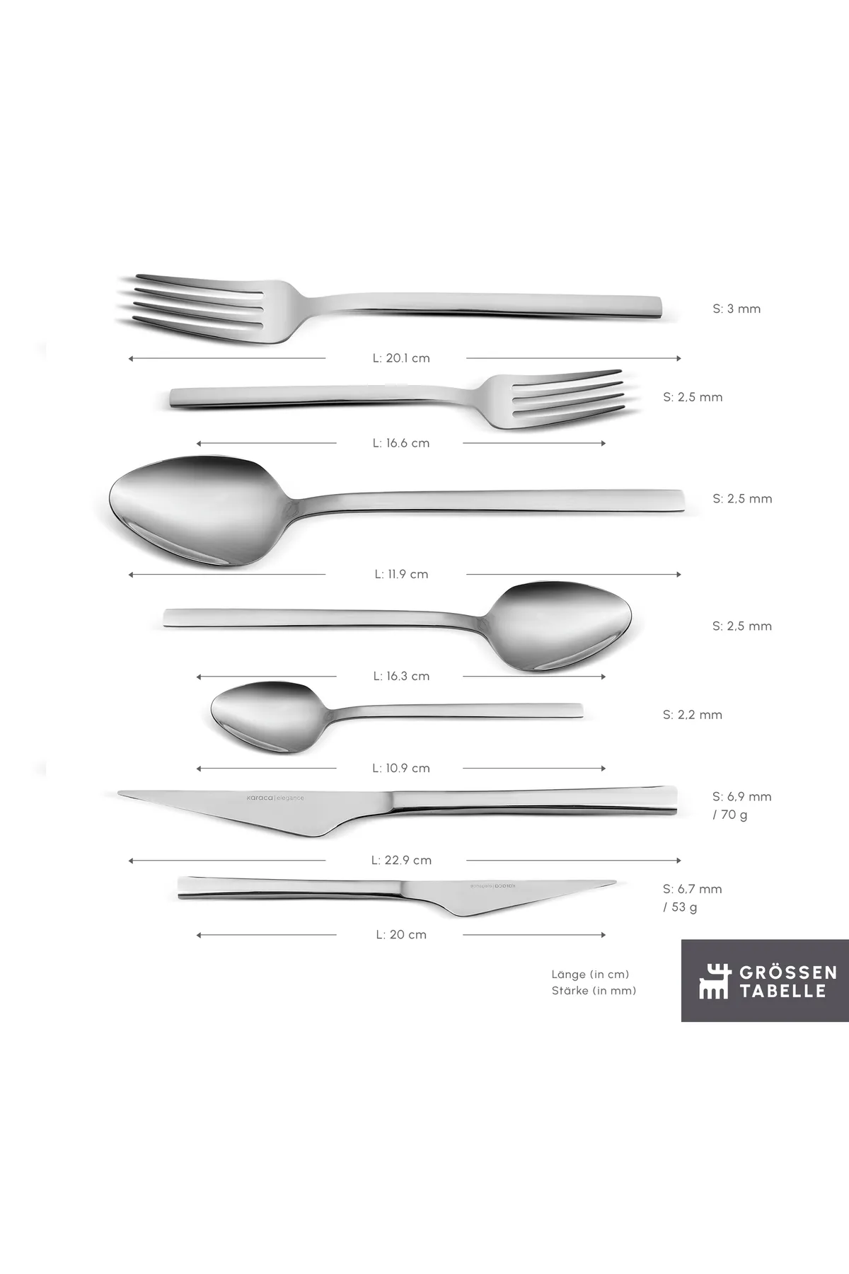 Karaca  Sedir Elegance Besteckset für 12 Personen, 84-teilig - Hochwertiges 18/10 rostfreies