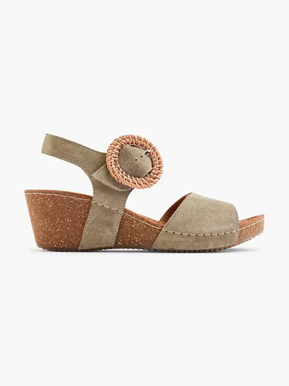 5th Avenue Leder Keilsandalette
