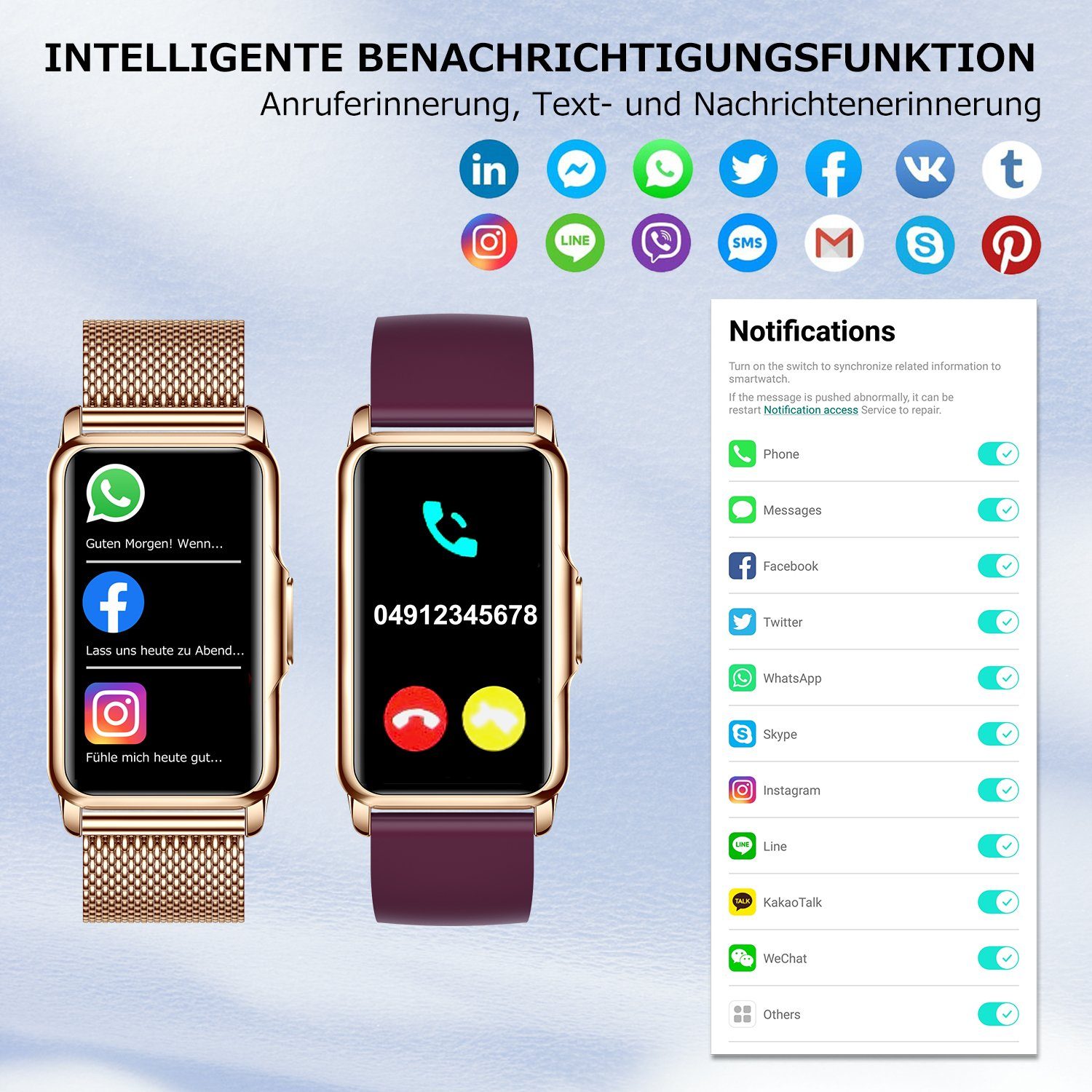 Mutoy Smartwatch, Fitness Tracker Uhr für Damen Herren, Aktivitätstracker Smartwatch (1,47