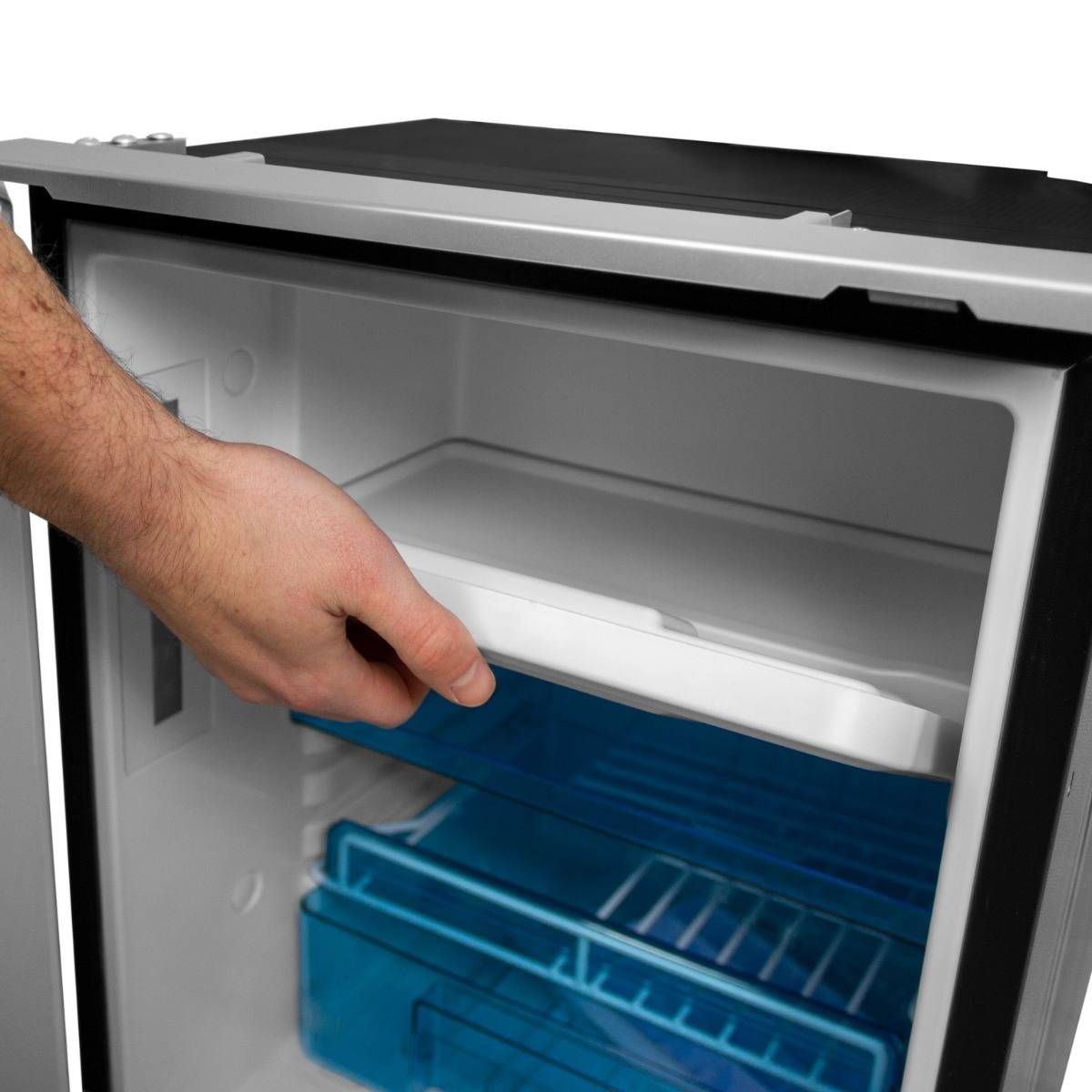 KuKoo 46,5 Liter silbernen Mini Kompressor Kühlschrank