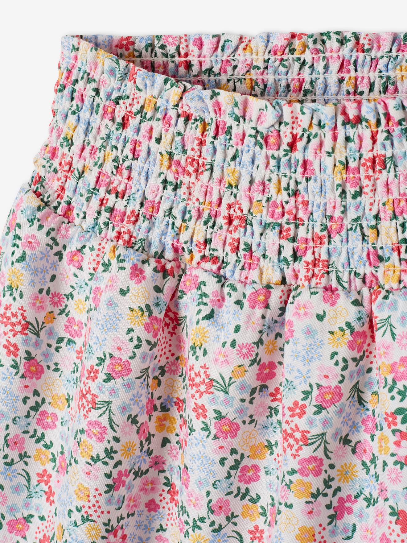 Vertbaudet Mädchen Skort mit Volants Oeko-Tex - rosa bedruckt