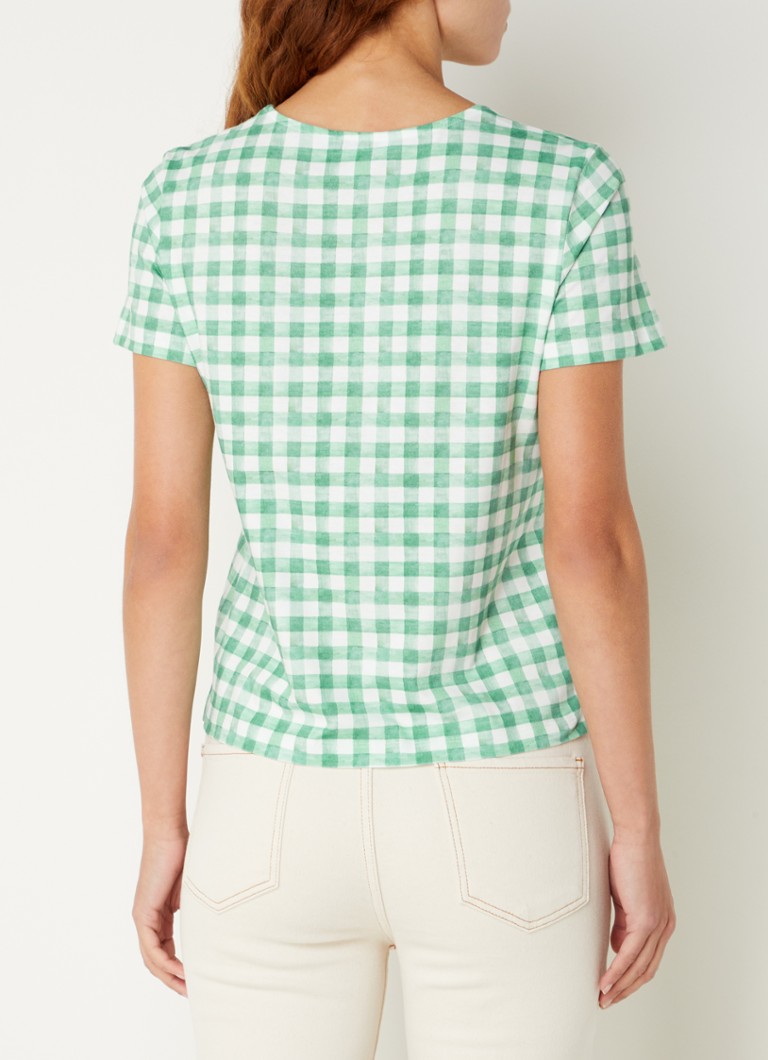 T-shirt a quadri elasticizzata LKBennett Calder