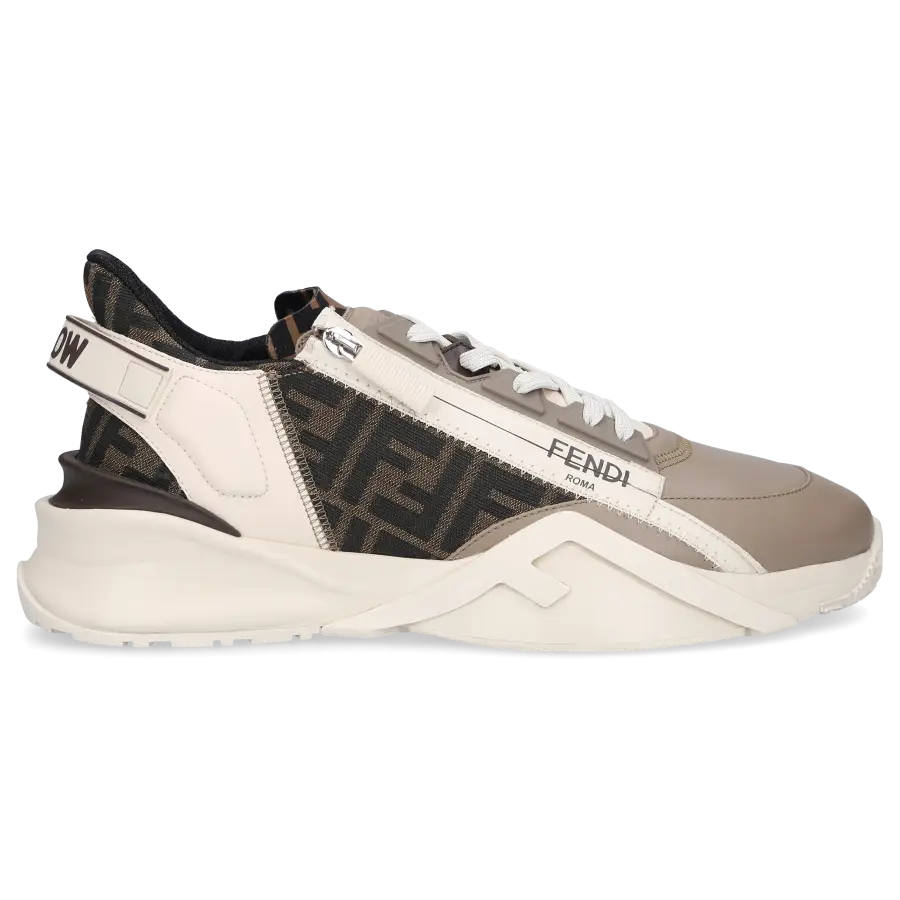 FENDI - Sneaker low FLOW Kalbsleder - beige