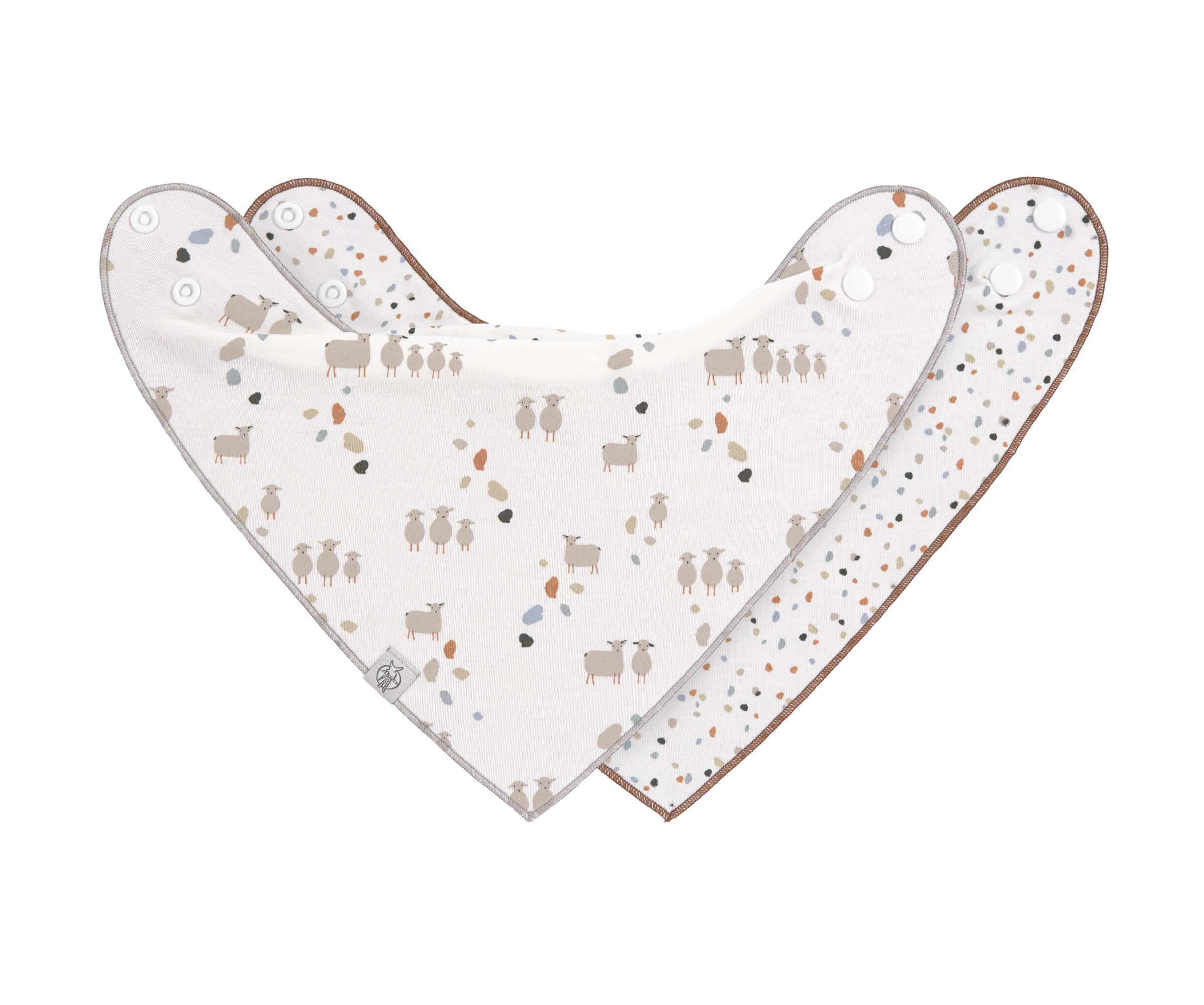 Dreieckstuch Baby (2 Stk) - Bandana, Tiny Farmer Schaf