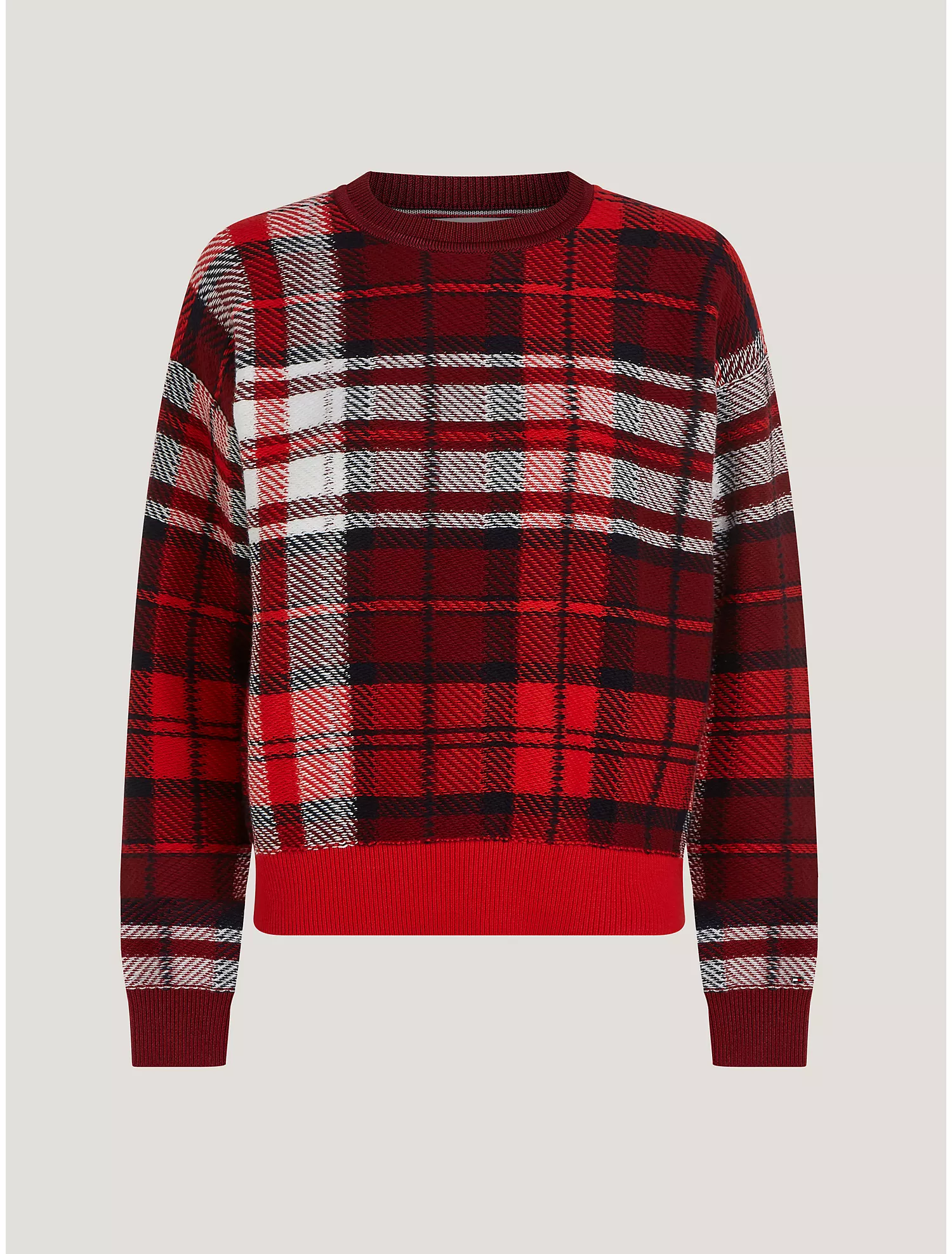Relaxed Fit Tartan Sweater