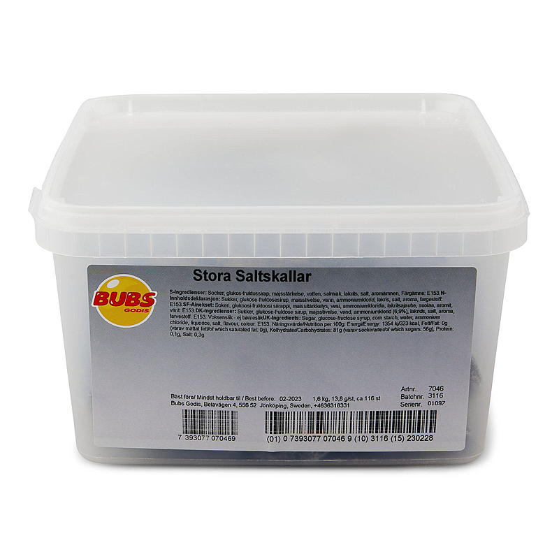 Bubs Store saltskaller 1,6 kg