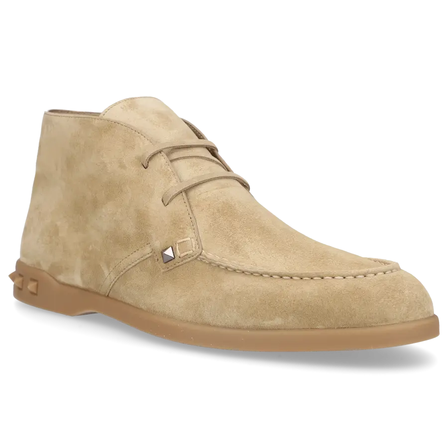 Valentino Garavani - Stiefeletten LEISURE FLOWS Veloursleder - beige