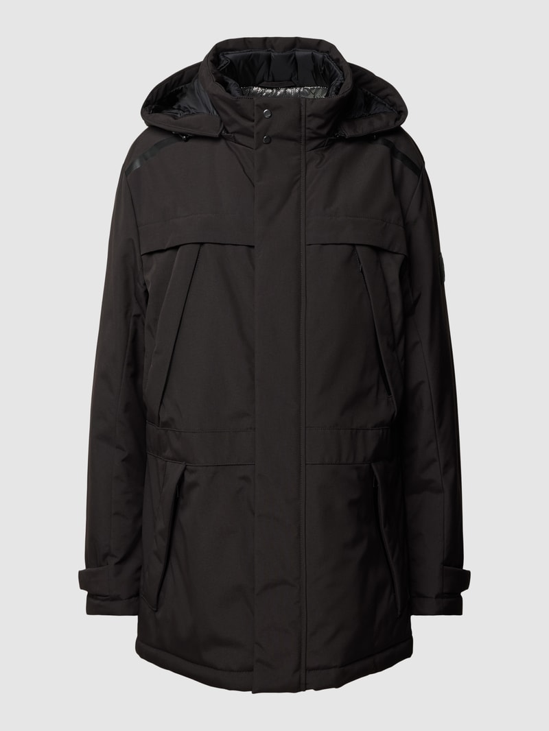 Jacke mit verdecktem Reißverschluss Modell 'LUXURY ESCAPE' in schwarz