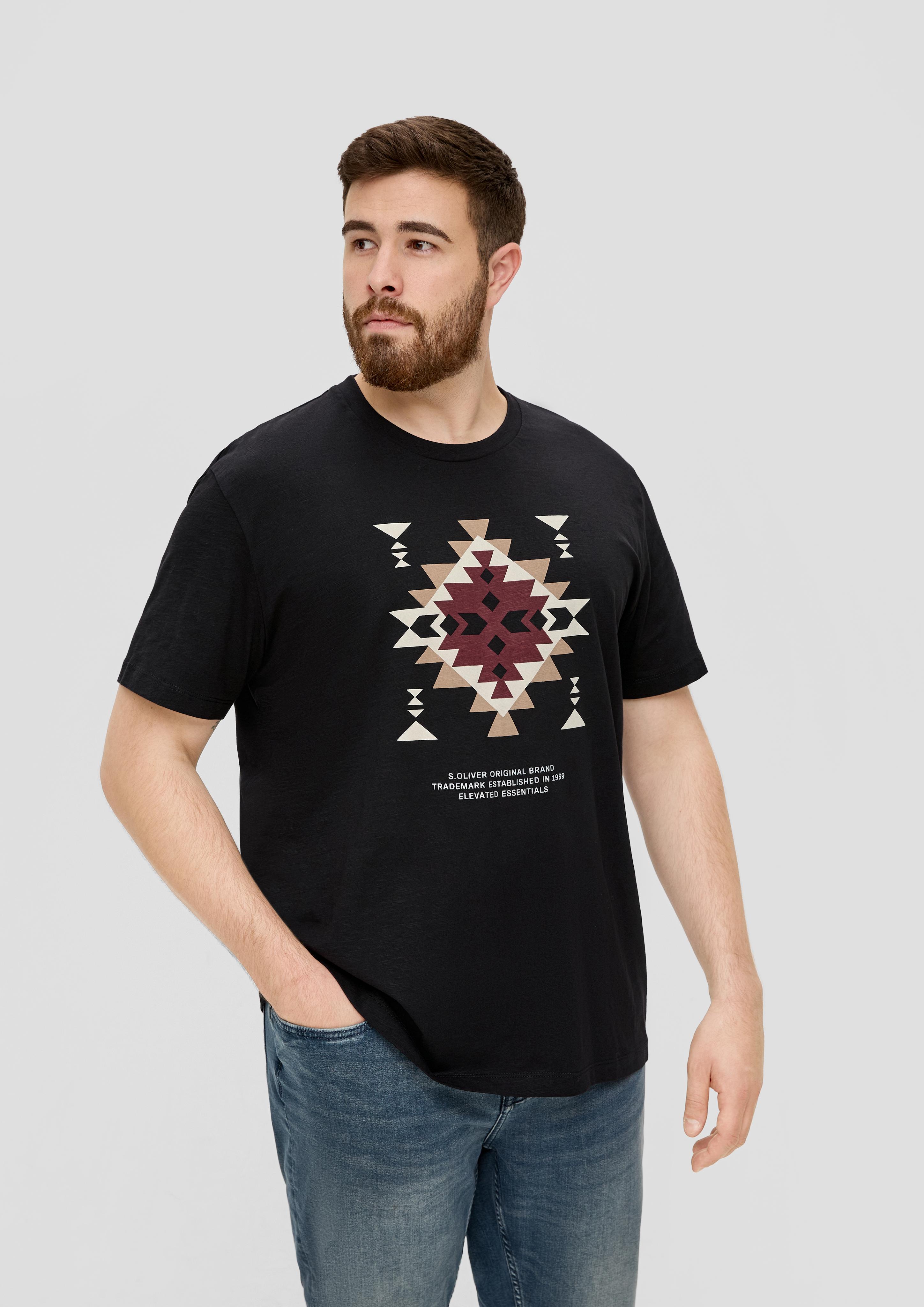 Baumwollshirt mit Ikat-Frontprint  2143242-99D1