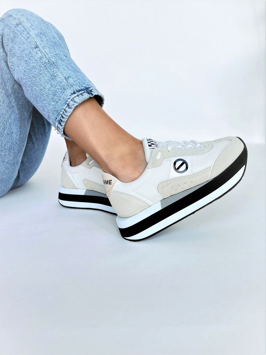 No Name  BOOM JOGGER - Blanc Noir