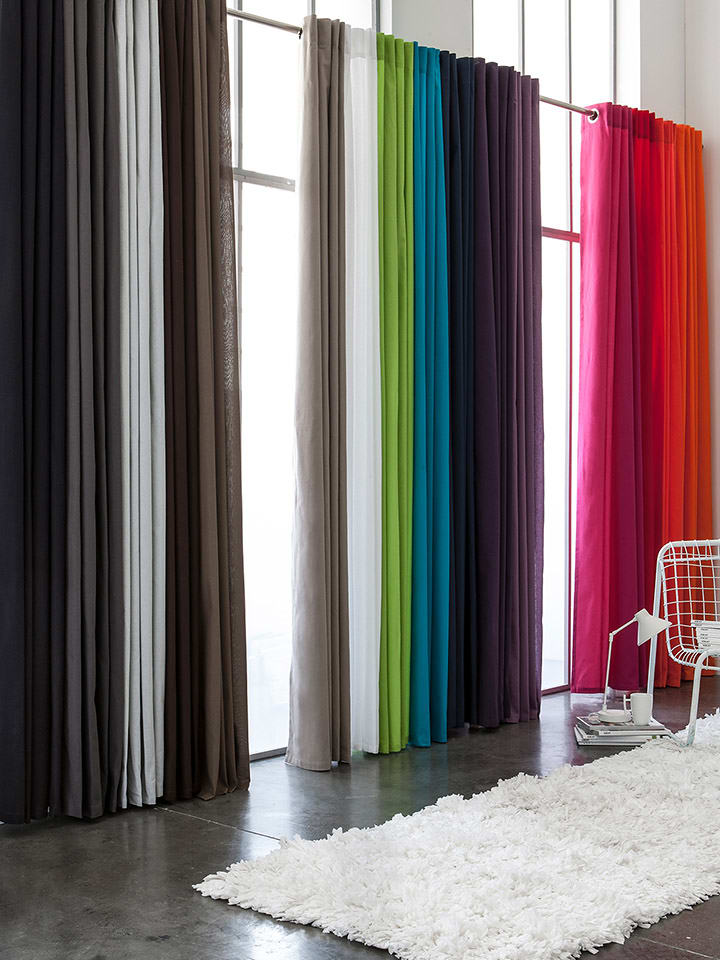 Today Ösen-Vorhang in Anthrazit - (L)260 x (B)140 cm günstig kaufen onesize