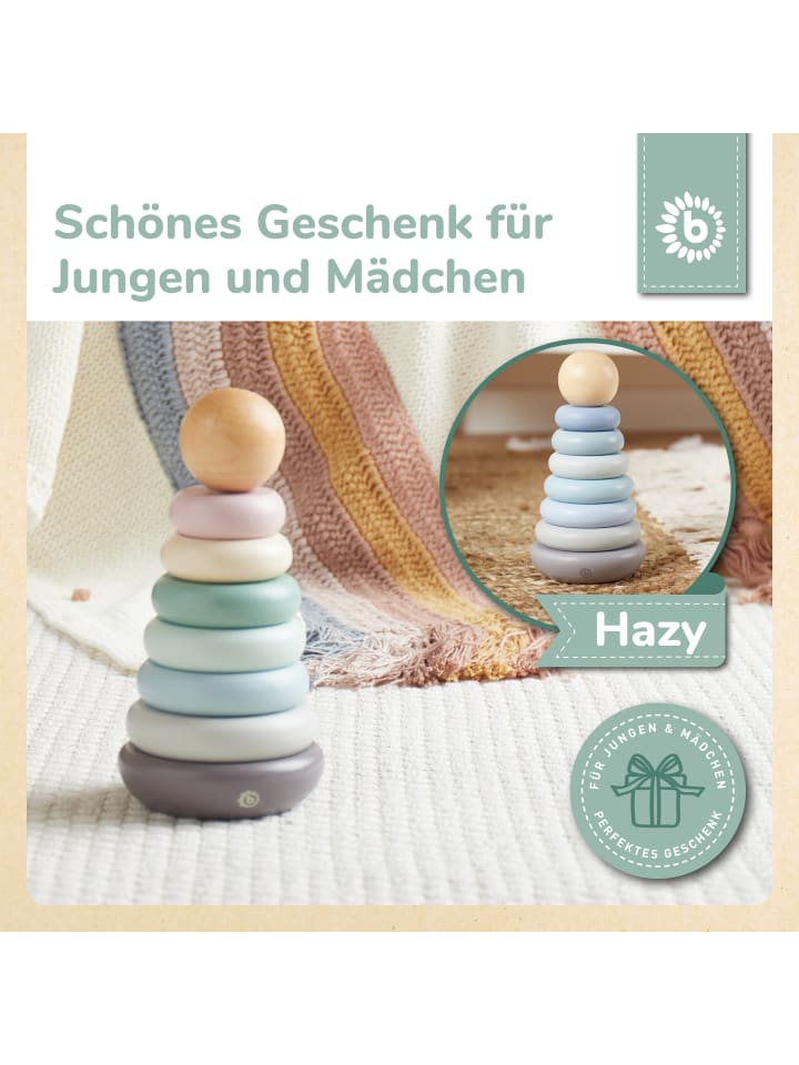 Bieco Spielwaren Stapelturm Holz - ab 12 Monate in Mehrfarbig günstig kaufen onesize
