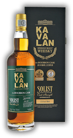 Kavalan Solist Ex Bourbon Cask 50-60% Kavalan Solist Ex Bourbon Cask 50-60% Einzelfassabfüllung in Fassstärke. 0,7	 Liter - Vol 56,3%