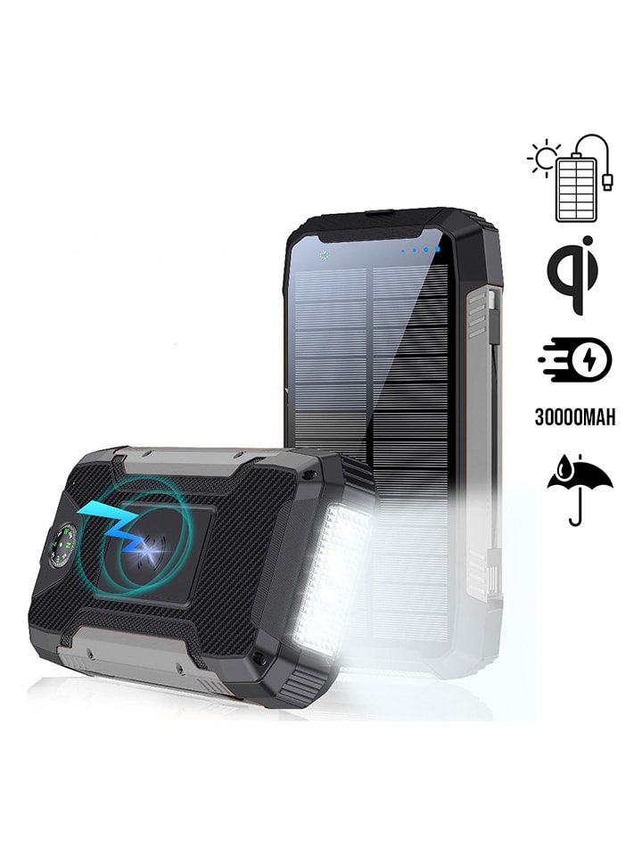 SWEET ACCESS Solar-Powerbank 30.000 mAh in Grau günstig kaufen onesize
