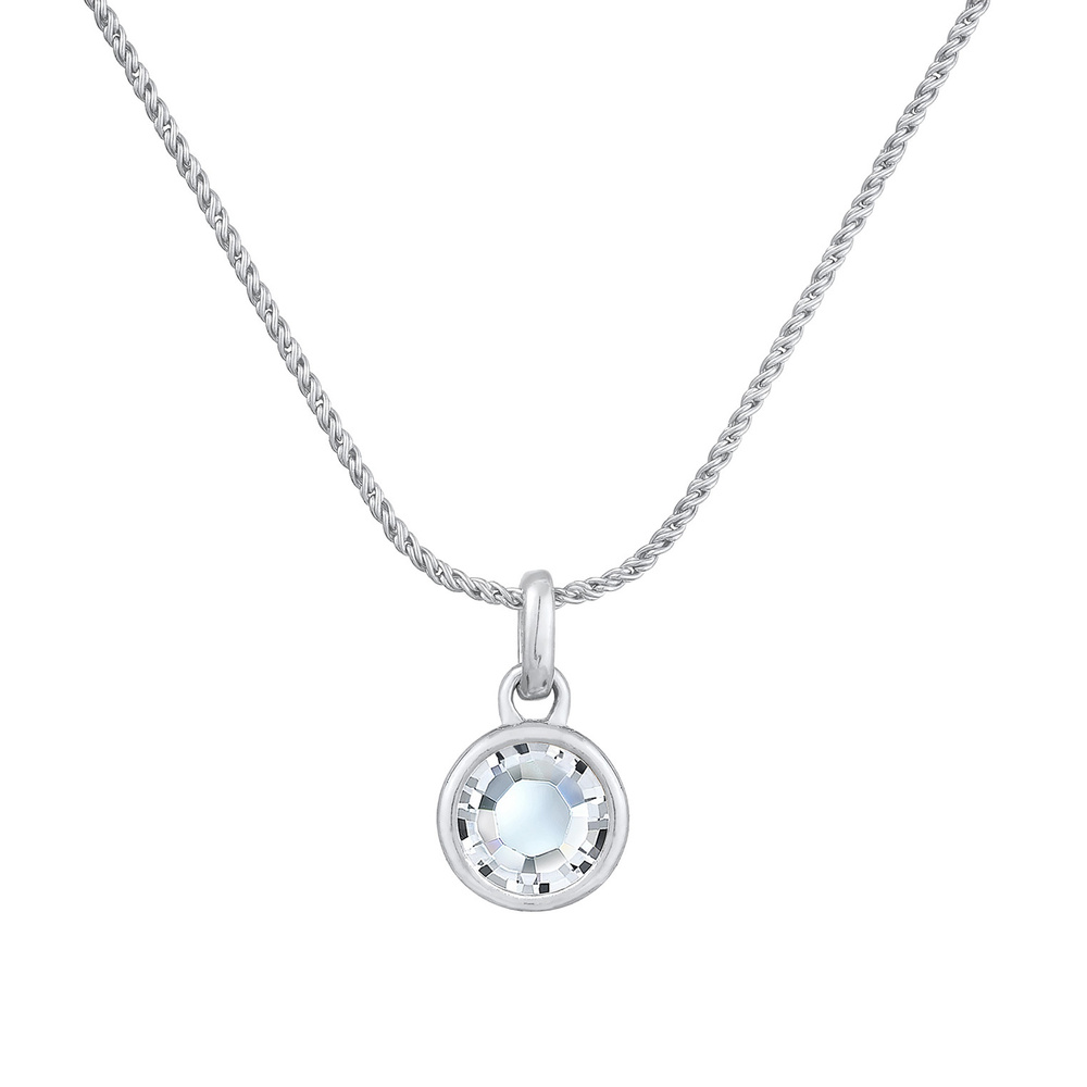 Elli Elli Collier Femmes pendentif solitaire cordon avec cristal en argent sterling 92 collier