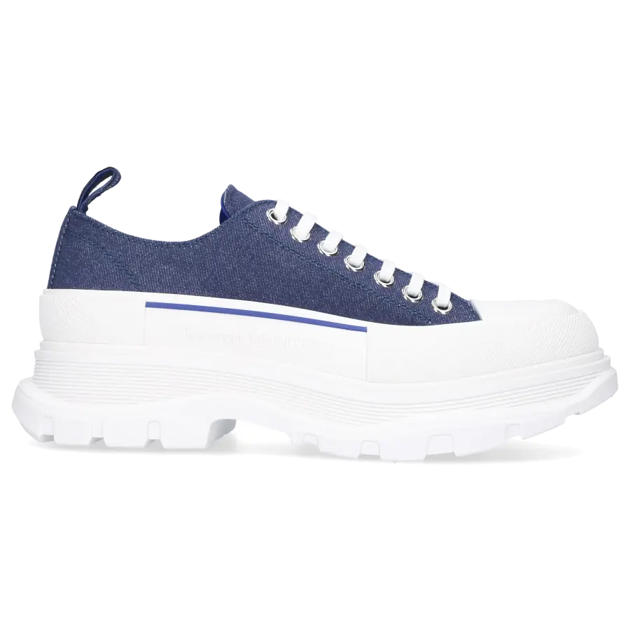 Alexander McQueen - Sneaker low TREAD SLICK Denim - blau