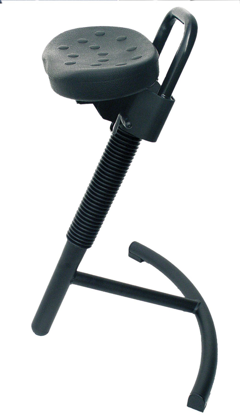 PROREGAL® Stehhilfe Stehhilfe Columbus, Sitzhöhe 65-83cm, Sicherheitsgasfeder, Schwarz
