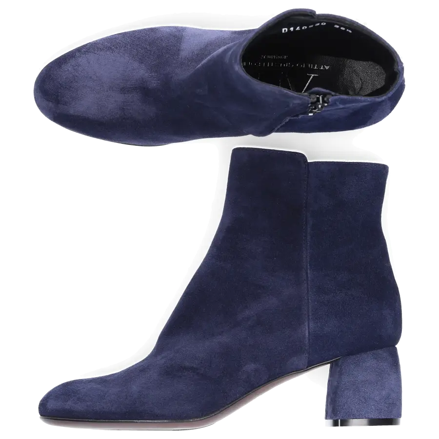 AGL Attilio Giusti Leombruni - Klassische Stiefeletten D140530 Veloursleder - blau