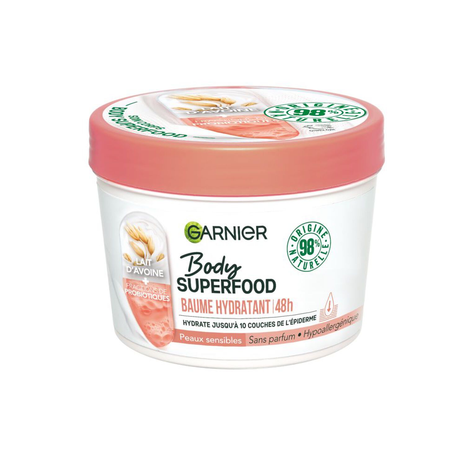 Garnier Body Superfood Baume hydratant Lait d'Avoine et Probiotiques