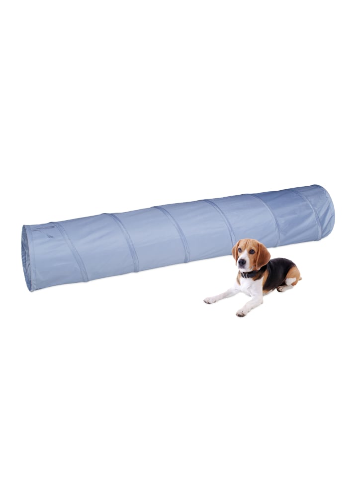 relaxdays Hundetunnel in Grau - (B)300 x Ø 50 cm günstig kaufen onesize