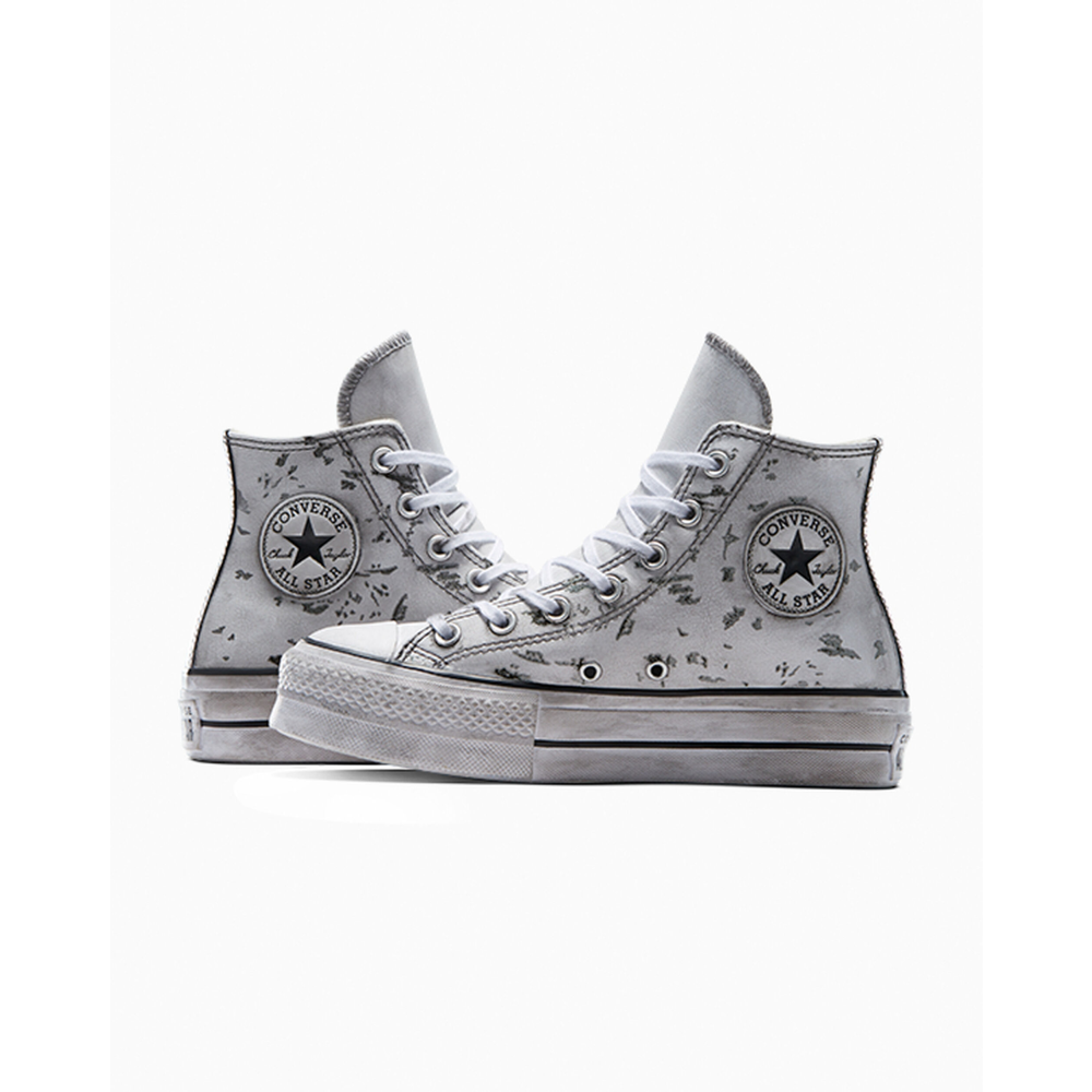 Converse Chuck Taylor All Star Lift Platform Laser Leather A08777C / weiss