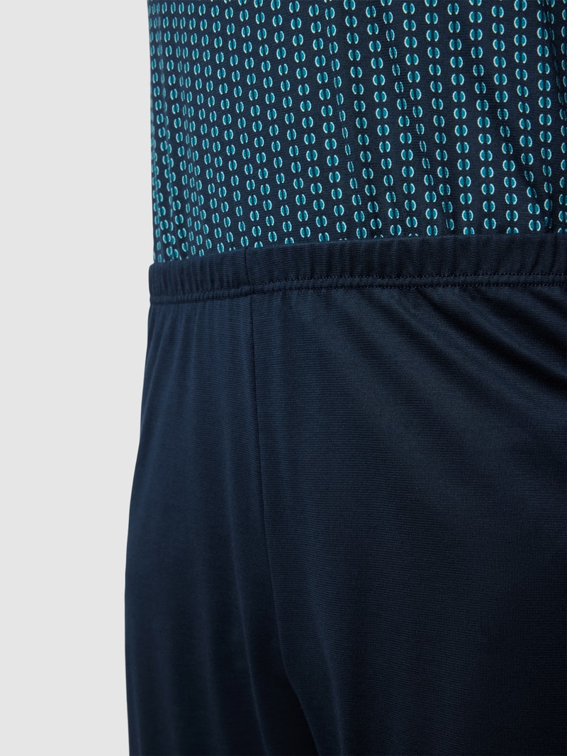 Pyjama mit Allover-Muster in marineblau