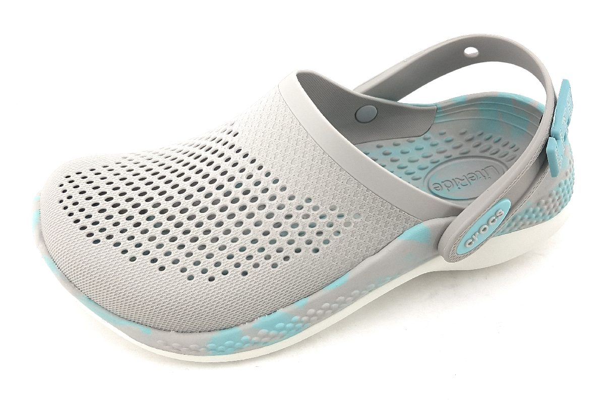 Crocs Light Ride Marbled Clog W 207634 Grau 1DU pearl white