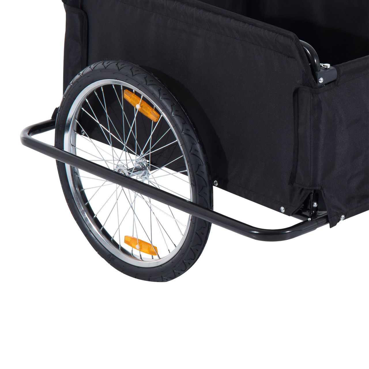 HOMCOM Transportanhänger Lastenanhänger Fahrrad Anhänge Fahrradanhänger