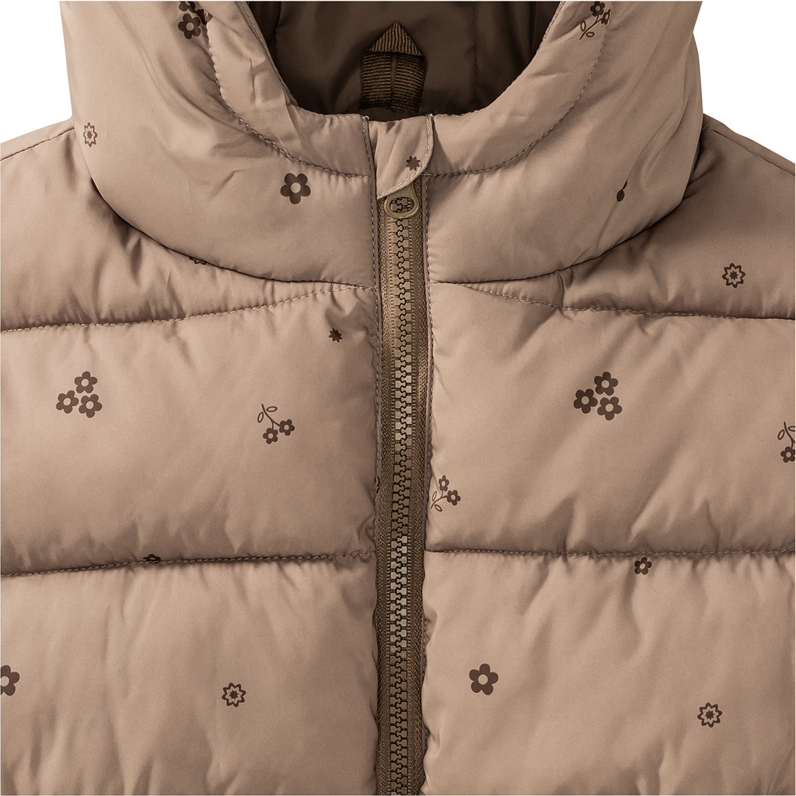 Mädchen Steppjacke mit Blümchen-Allover