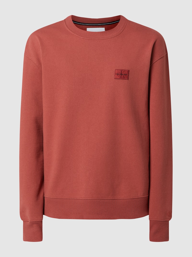 Sweatshirt mit überschnittenen Schultern  in rostrot